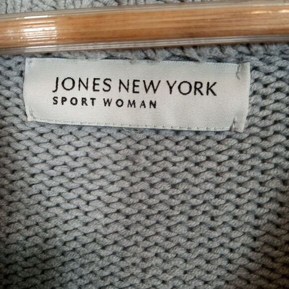 JONES NEW YORK SPORT Womens Cardigan Sweater Full Zip Ombre Grey to Black 2X EUC - Picture 6 of 8